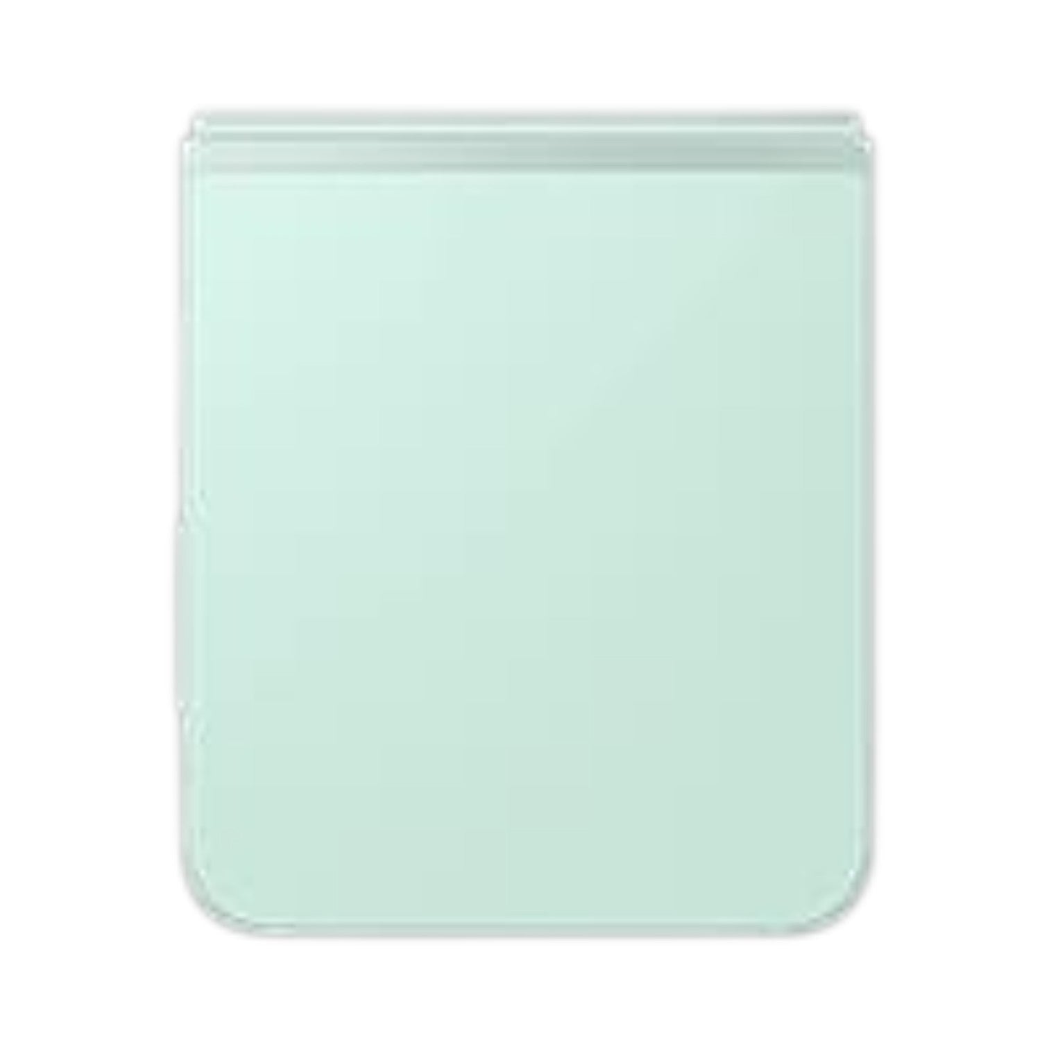 OBtech Samsung Galaxy Z Flip6 foldable smartphone in a light mint green finish, shown closed from the front.