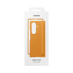 OBtech official orange Samsung Galaxy Z Fold 7 protective case with integrated S Pen holder in retail packaging