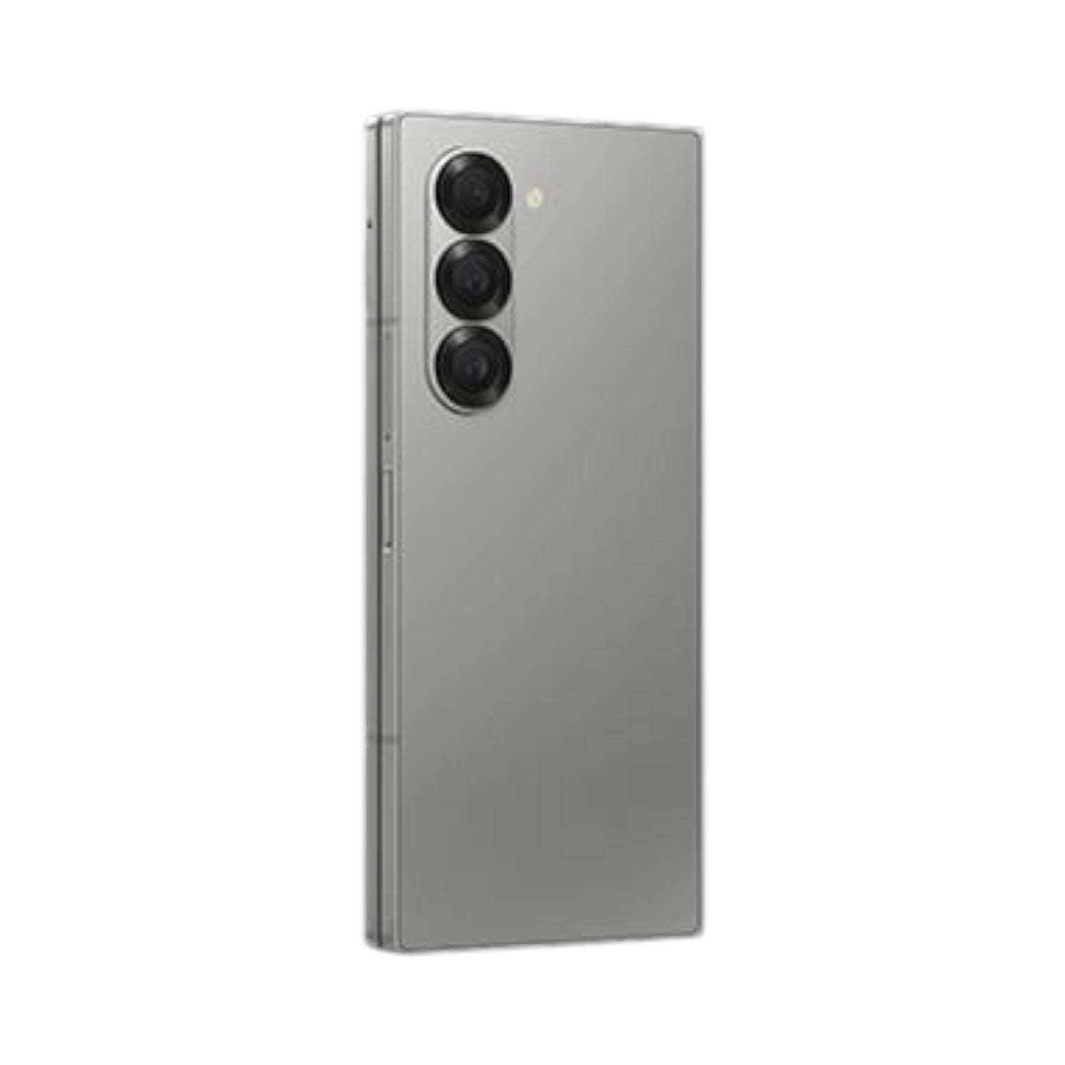 OBtech Samsung Galaxy Z Fold6 foldable smartphone in grey, showing the triple camera system on the back panel.