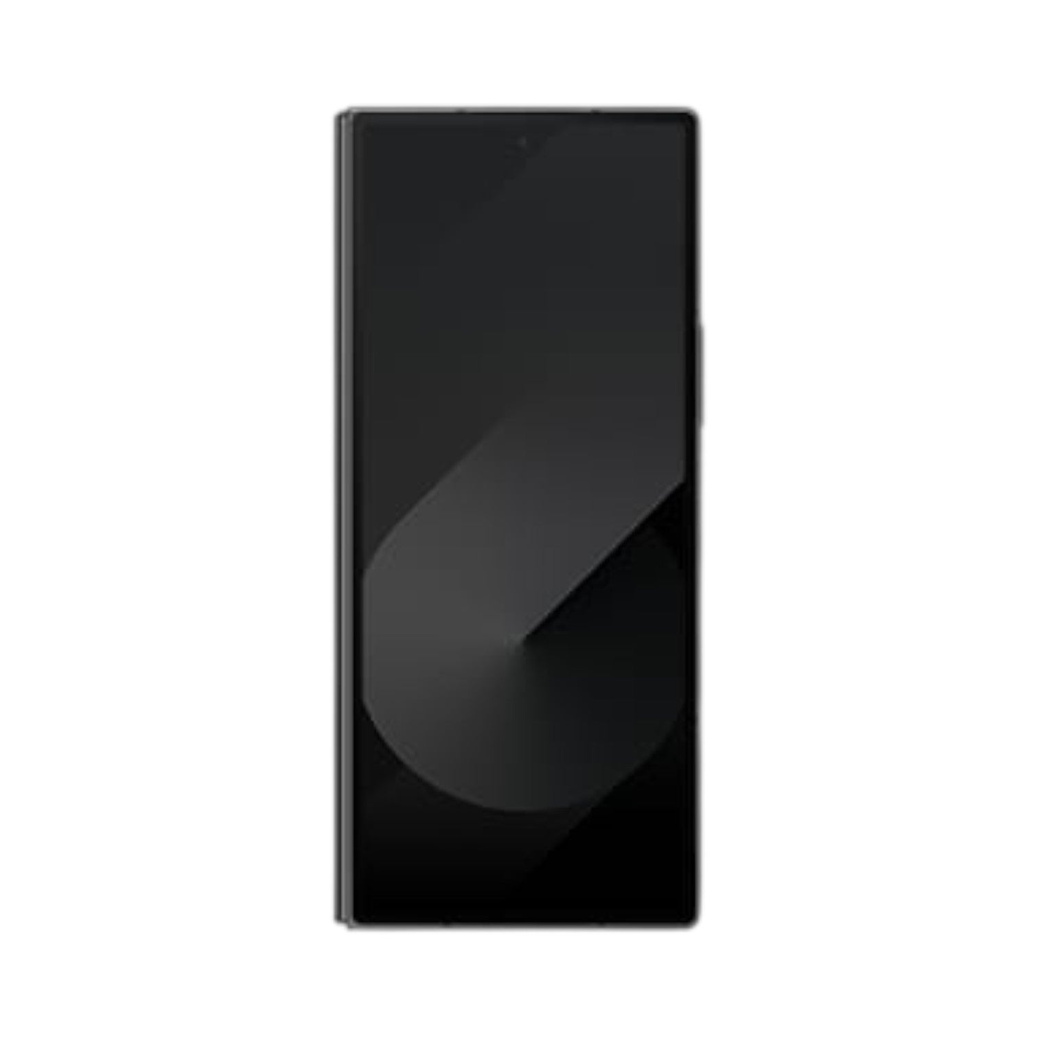 OBtech Samsung Galaxy Z Fold6 smartphone showing the sleek 6.3-inch cover display in a closed, vertical orientation.