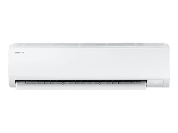 OBtech Samsung 22,000 BTU wall-mount digital inverter air conditioner in white with a sleek, minimalist design.