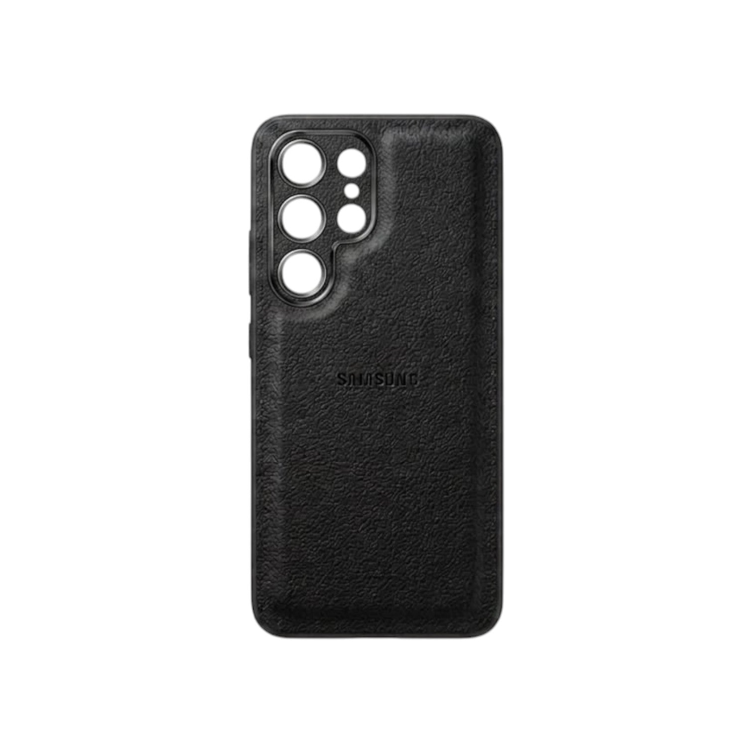 OBtech black leather and fiber protective case for Samsung Galaxy S22 and S23 with precision camera cutouts