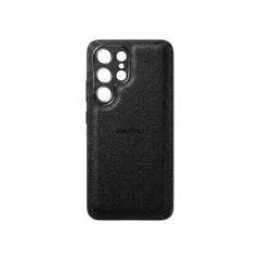 OBtech black leather and fiber protective case for Samsung Galaxy S22 and S23 with precision camera cutouts