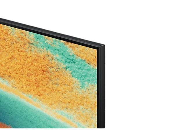 OBtech Samsung 75 inch Neo QLED 4K smart TV featuring an ultra-slim bezel and vibrant screen display