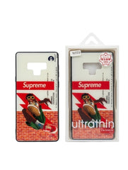 OBtech Samsung Note 9 Supreme design case featuring a graphic of a person jumping over a brick wall