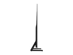 Side profile of the ultra-slim OBtech Samsung 77-inch OLED S85F 4K Smart TV showing its sleek, minimalist design.