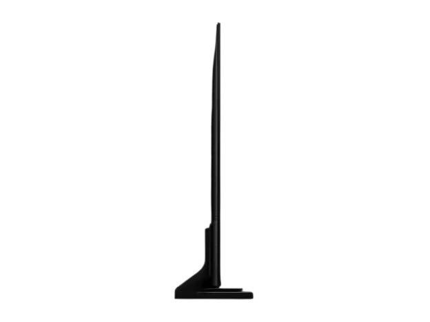 OBtech Samsung 55 inch QLED 4K Smart TV showing the ultra-slim AirSlim side profile design against a black background.