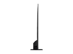 OBtech Samsung 75 inch QLED 4K Smart TV showing the ultra-thin AirSlim side profile design on a black background.