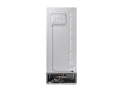 Rear view of OBtech Samsung 411L top-mounted freezer refrigerator showing the compressor and cooling components