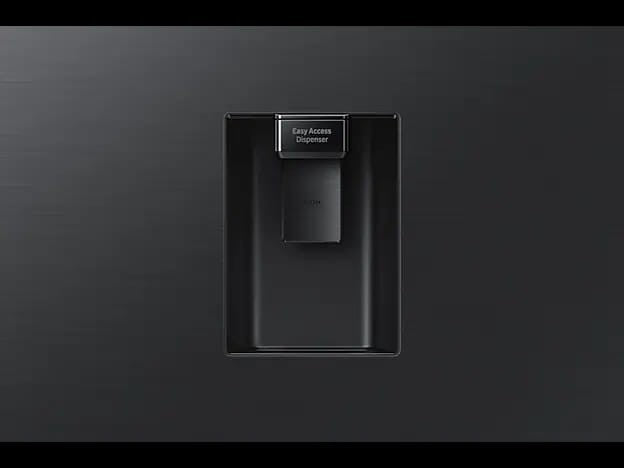 OBtech Samsung 540L refrigerator non-plumbed water dispenser in a sleek black finish with easy access design
