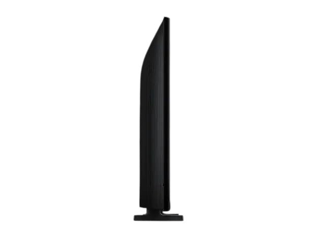 Side profile of the slim black OBtech Samsung 48 inch HD H5000 Smart TV showing its modern design and stand.