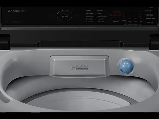 OBtech Samsung 13Kg top-load washer detergent drawer and control panel with Eco bubble technology