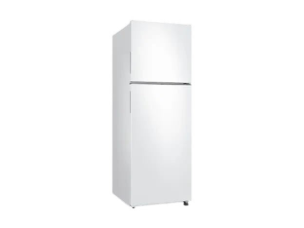 OBtech Samsung 348L top mounted freezer refrigerator in white with SpaceMax technology and sleek modern design