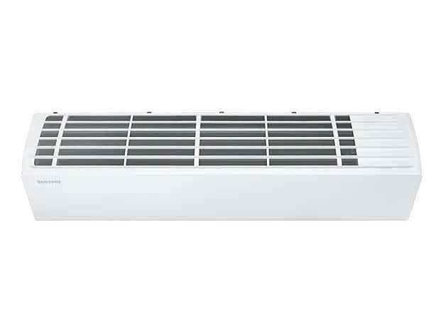 OBtech Samsung wall-mounted digital inverter air conditioner in white with a sleek, modern design for large rooms.