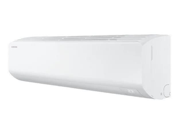 OBtech Samsung 22,000 BTU wall-mount digital inverter air conditioner in white with a sleek, modern design.