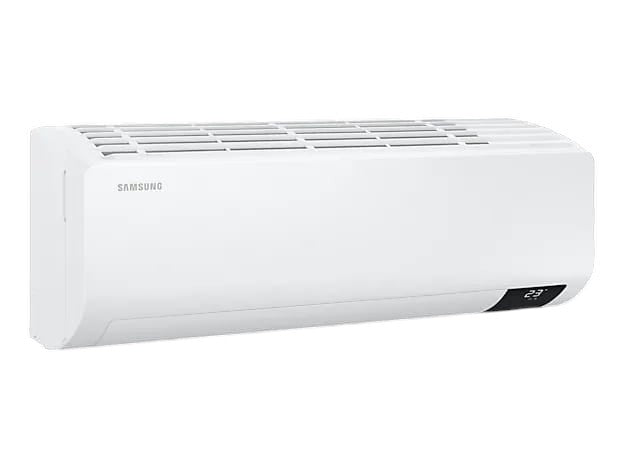 OBtech Samsung wall-mount air conditioner with digital inverter technology in a sleek white finish.