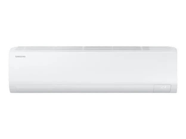 OBtech Samsung 22,000 BTU wall-mount digital inverter air conditioner in white with a sleek, modern design.