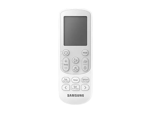 OBtech white Samsung WindFree air conditioner remote control with digital display and intuitive function buttons