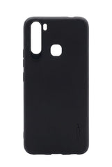 OBtech black silicone protective case for Samsung Y12 with precise cutouts for camera and fingerprint sensor