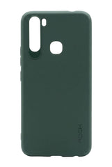 OBtech dark green silicone protective case for Samsung Y12 with precise camera and fingerprint sensor cutouts