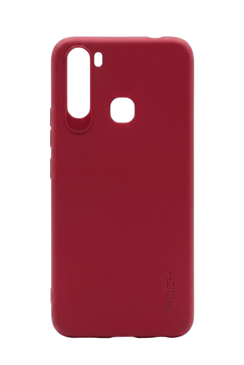 OBtech Samsung Y12 red silicone protective phone case with precise cutouts and a soft-touch non-slip finish