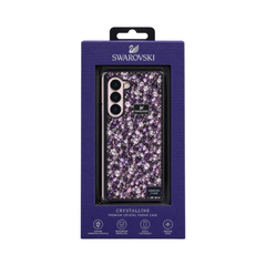 OBtech Swarovski purple crystal glitter phone case for Samsung Galaxy Z Fold 5 in retail packaging