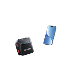 OBtech Ven-Dens VD-MIC028 dual wireless microphone system with receiver and smartphone for content creation