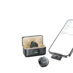 OBtech Ven-Dens VD-MIC030 dual wireless microphone system with charging case and smartphone receiver