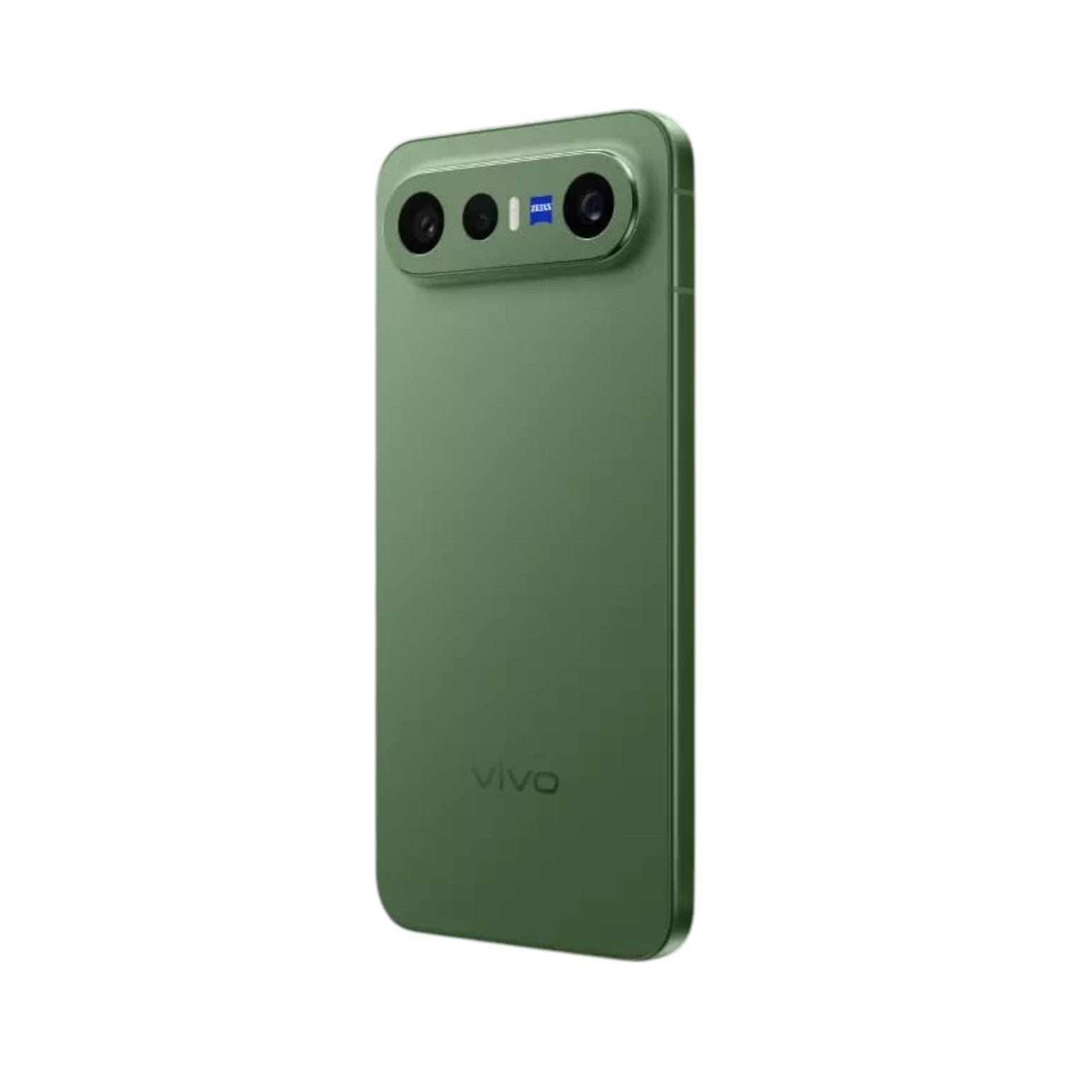 OBtech vivo X300 FE smartphone in matte green with a triple camera system and ZEISS branding on the back