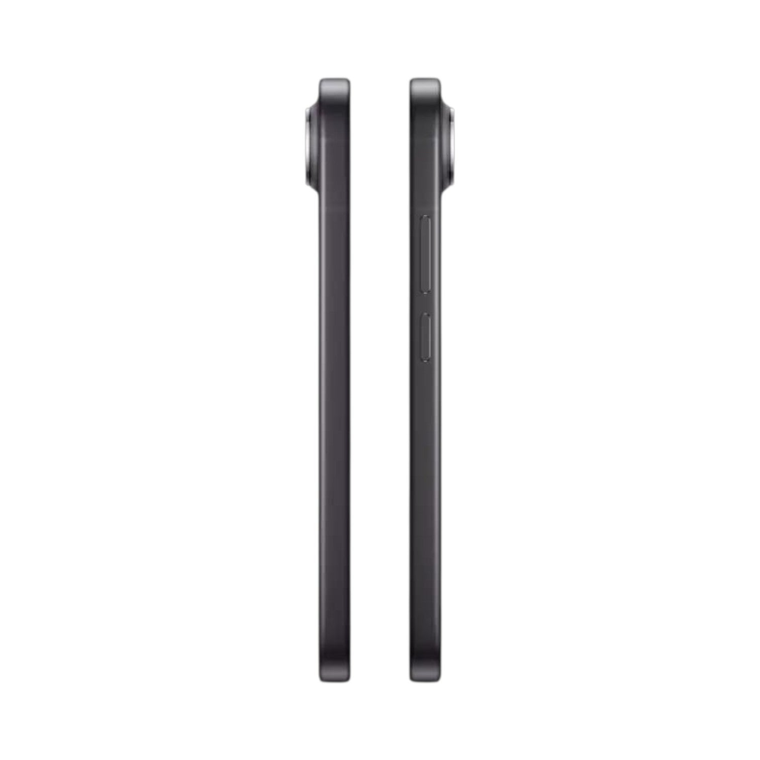 Side profile of the black OBtech vivo X300 FE smartphone showing the slim design and camera bump.