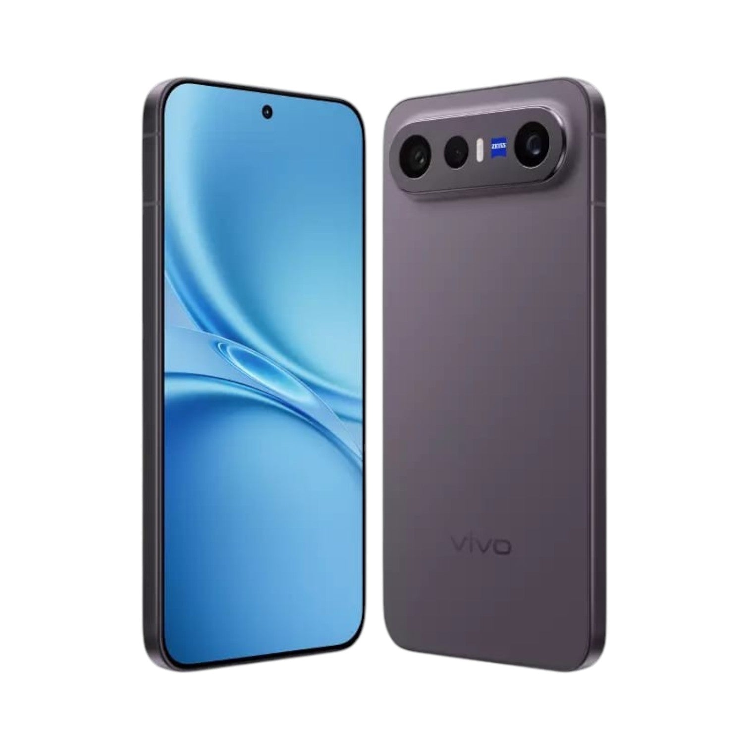 OBtech vivo X300 FE smartphone showing front display and dark grey rear camera module with ZEISS branding
